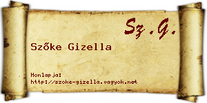 Szőke Gizella névjegykártya