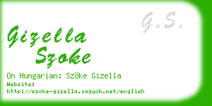 gizella szoke business card