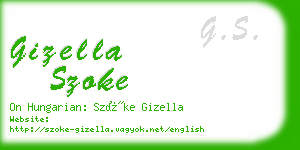 gizella szoke business card